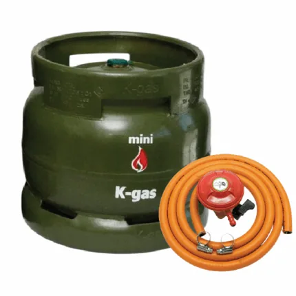 Mini K-gas cylinder with hose and regulator kit